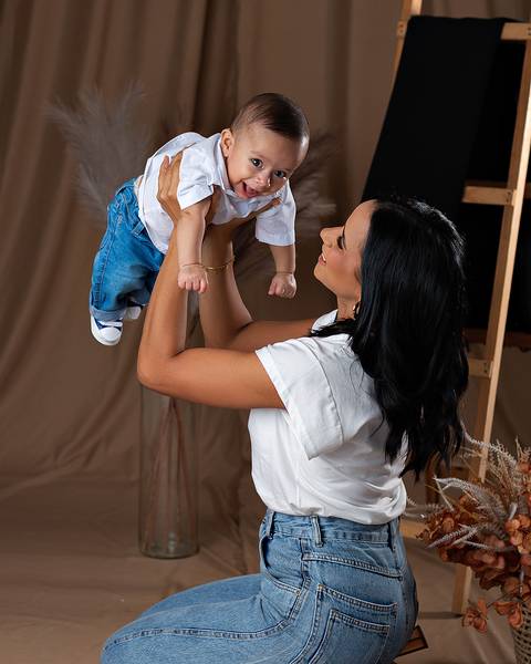 Ensaio de Dia das Mães em estúdio Amoradia Foto'
