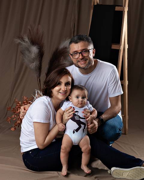 Ensaio de Dia das Mães com mãe e bebê'