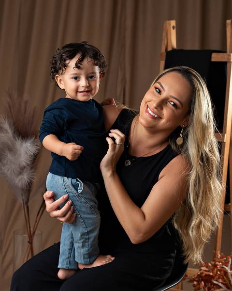 Dia das Mães com fotos em estúdio'