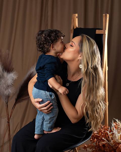 Dia das Mães com fotos em estúdio'