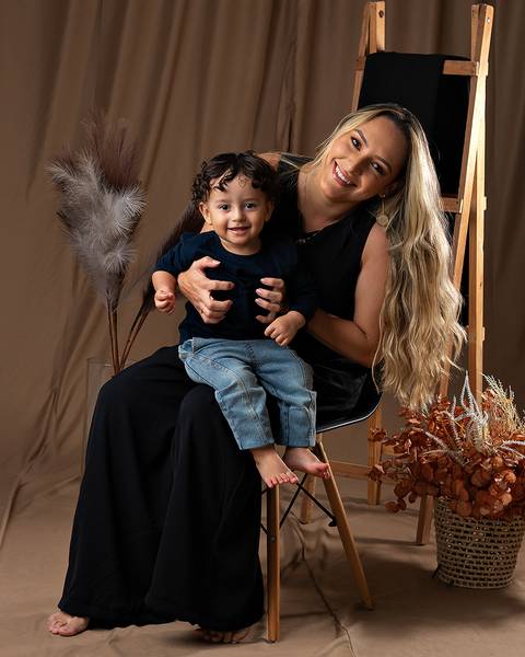 Dia das Mães com fotos em estúdio'