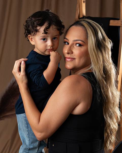 Dia das Mães com fotos em estúdio'