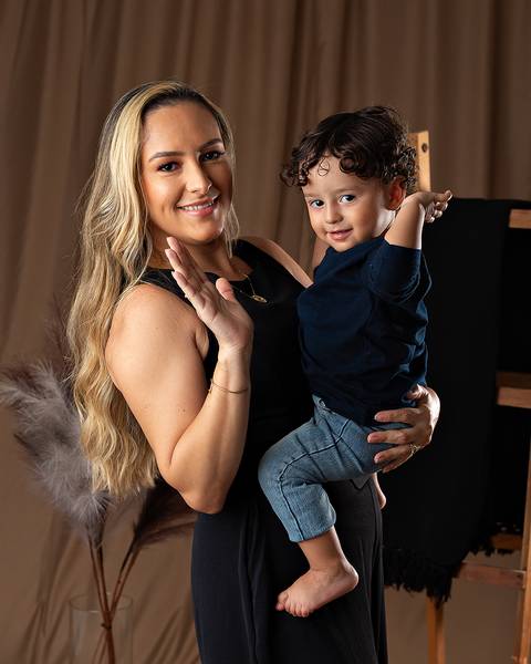 Dia das Mães com fotos em estúdio'