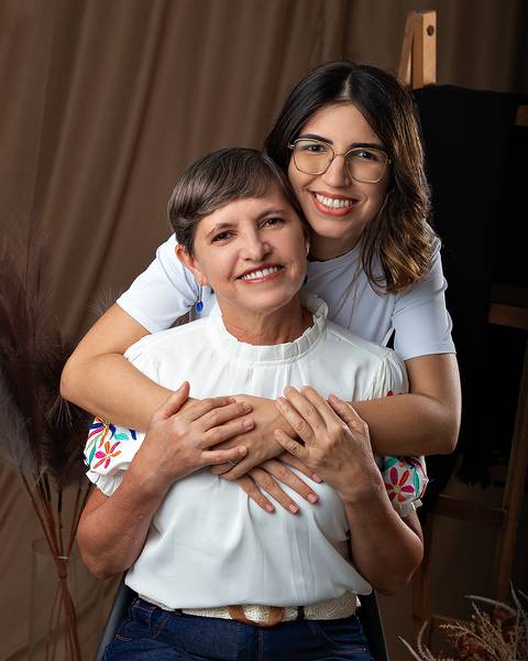 Ensaio de Dia das Mães de mãe e bebê'