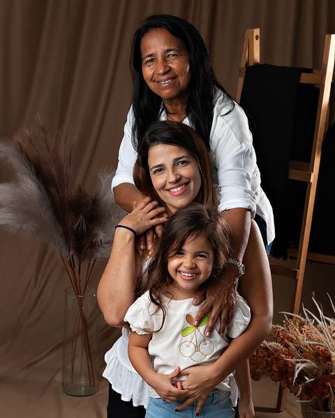 Ensaio de Dia das Mães em estúdio'