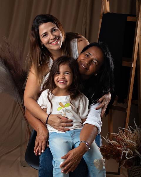 Ensaio de Dia das Mães em estúdio'