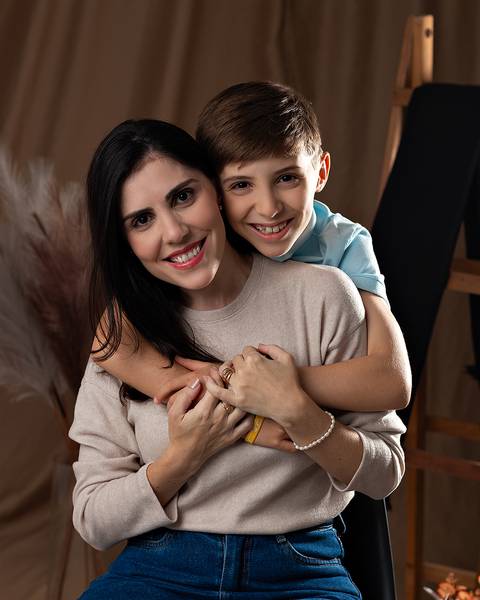 Ensaio de Dia das mães, mãe e filhos.'