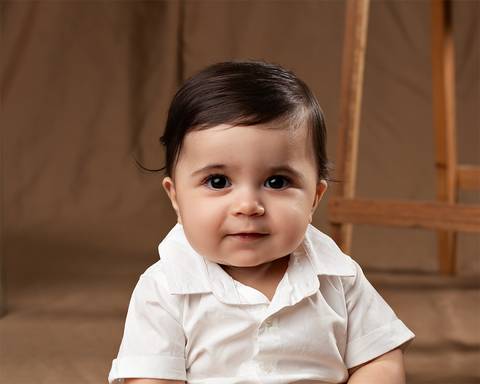 Ensaio de Dia das Mães com bebê de 6 meses.'