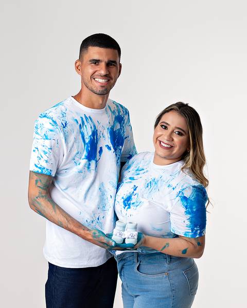 Ensaio de revelação de sexo do bebê em estúdio em natal/RN'