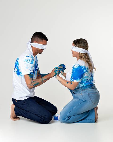 Ensaio de revelação de sexo do bebê em estúdio em natal/RN'