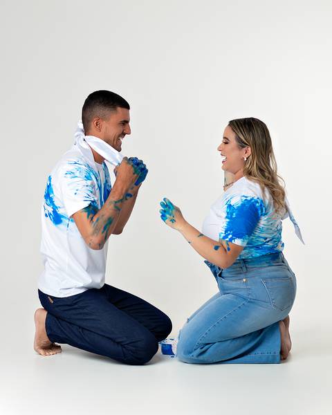 Ensaio de revelação de sexo do bebê em estúdio em natal/RN'