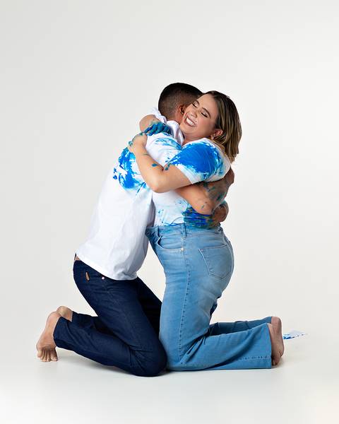 Ensaio de revelação de sexo do bebê em estúdio em natal/RN'