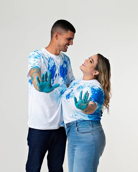 Ensaio de revelação de sexo do bebê em estúdio em natal/RN'