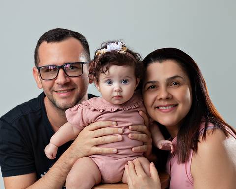 Bebê em ensaio de Acompanhamento Mensal'