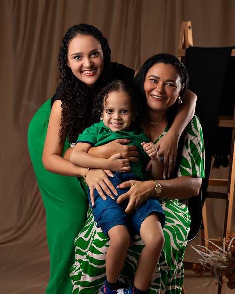 Ensaio de Dia das Mães em estúdio'