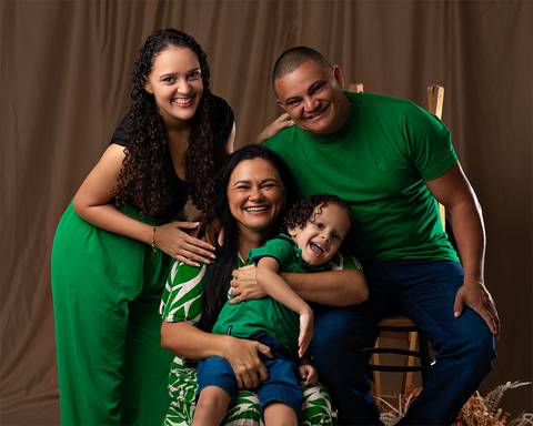 Ensaio de família em estúdio'