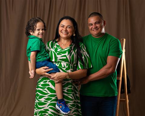 Ensaio de Dia das Mães em estúdio'