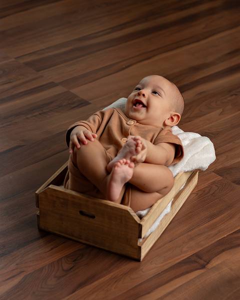 Ensaio de Acompanhamento de bebê com 4 meses'