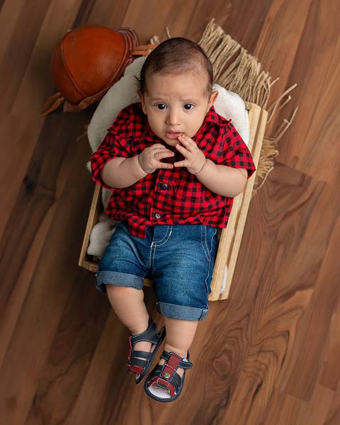 Ensaio de Acompanhamento de bebê de 4 meses'