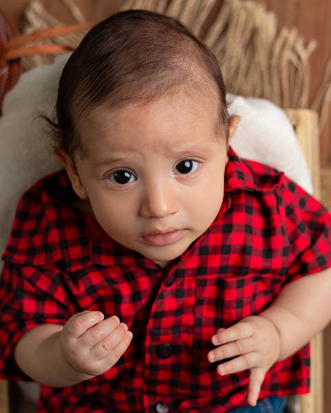 Ensaio de Acompanhamento de bebê de 4 meses'