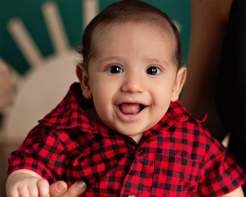 Ensaio de Acompanhamento de bebê de 4 meses'