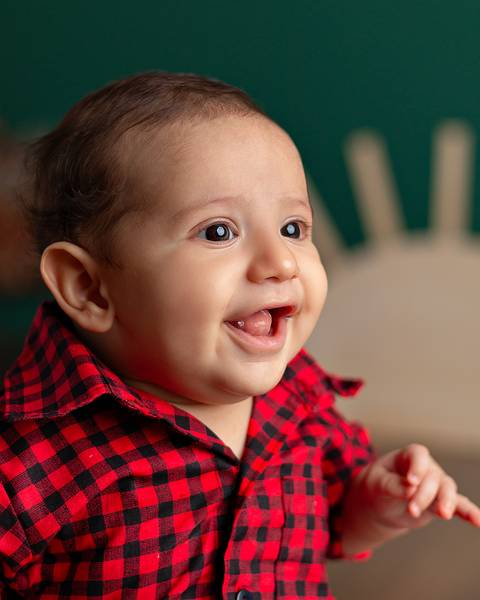 Ensaio de Acompanhamento de bebê de 4 meses'