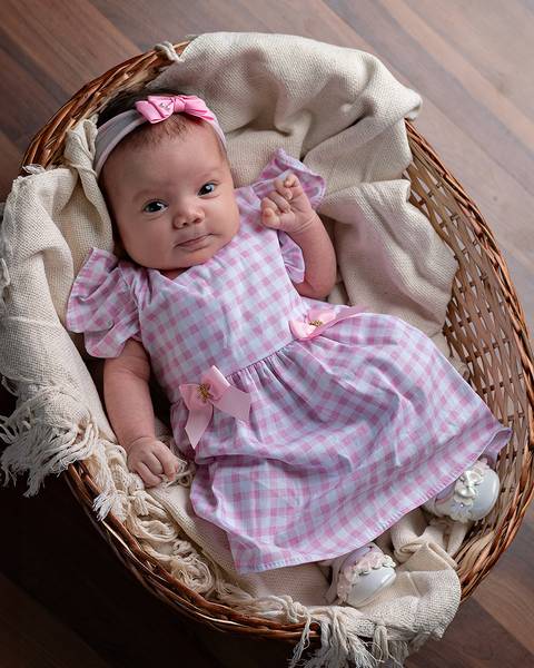 Ensaio de Acompanhamento de 1 mês da bebê'