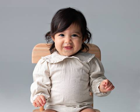 Acompanhamento mensal de bebê em estúdio'