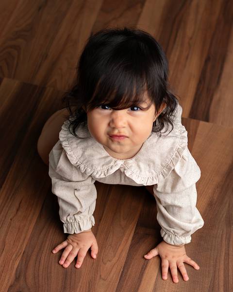 Acompanhamento mensal de bebê em estúdio'