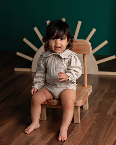 Acompanhamento mensal de bebê em estúdio'