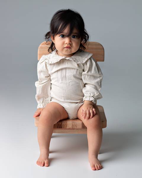 Acompanhamento mensal de bebê em estúdio'