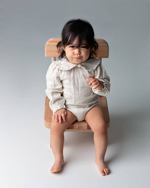 Acompanhamento mensal de bebê em estúdio'