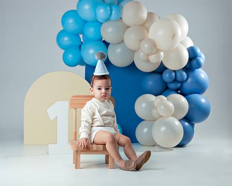 Ensaio de Aniversário de um ano do bebê'