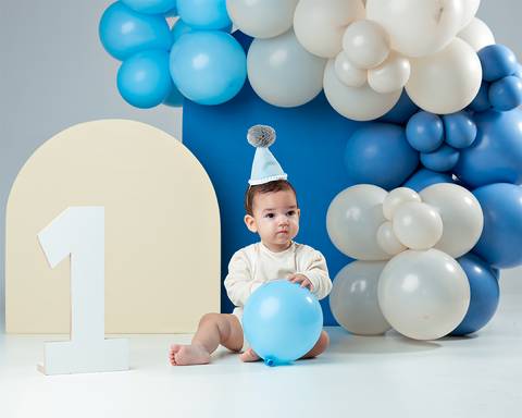 Ensaio de Aniversário de um ano do bebê'