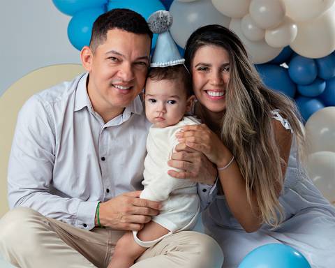 Ensaio de Aniversário de um ano do bebê'