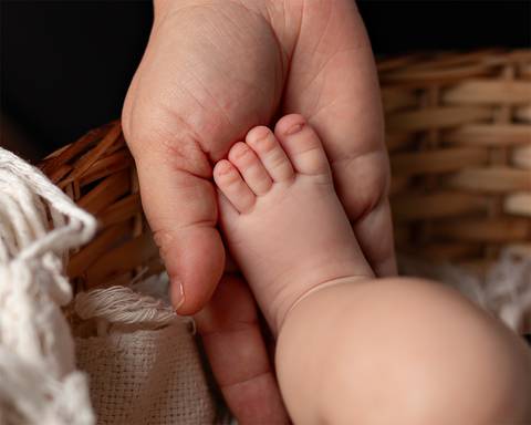 Ensaio de Acompanhamento do bebê em estúdio'