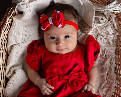 Ensaio de Acompanhamento do bebê em estúdio'