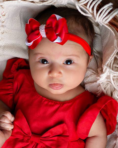 Ensaio de Acompanhamento do bebê em estúdio'