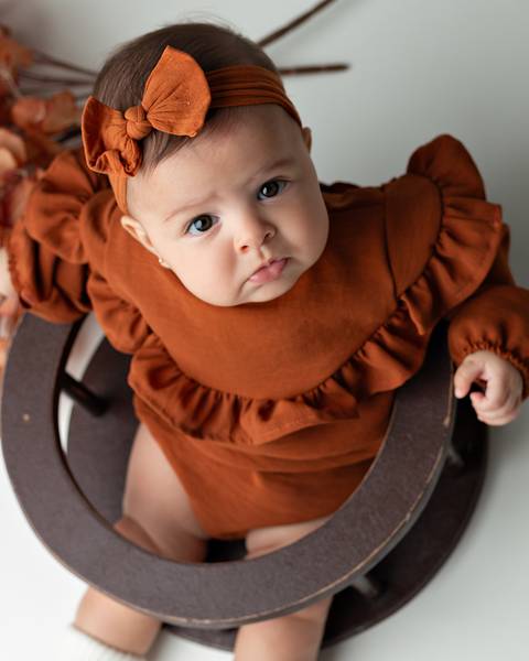 Ensaio de Acompanhamento do bebê em estúdio'