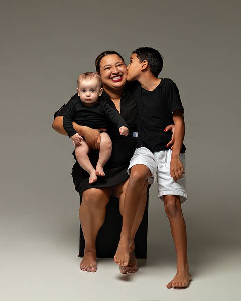 Ensaio de Dia dos Pais em estúdio'