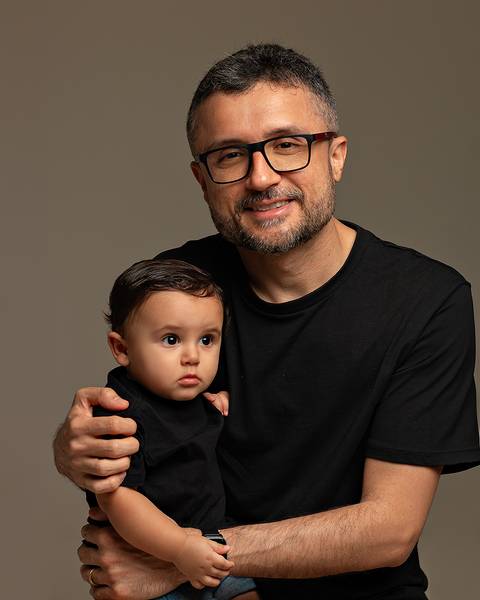 Ensaio de Dia dos Pais com bebê'