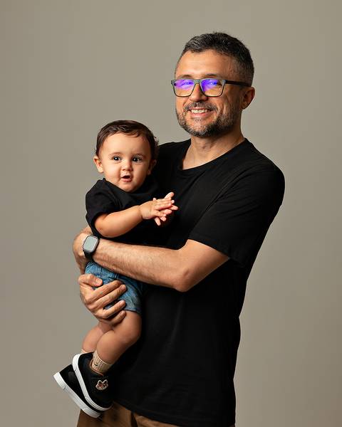 Ensaio de Dia dos Pais com bebê'