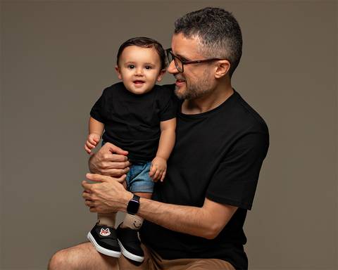 Ensaio de Dia dos Pais com bebê'