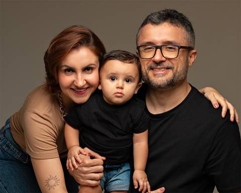 Ensaio de Dia dos Pais com bebê'