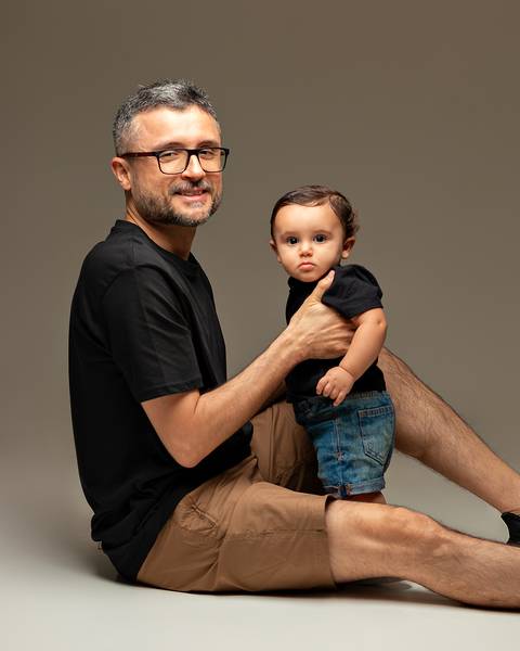 Ensaio de Dia dos Pais com bebê'