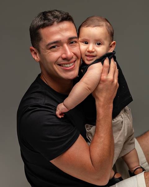 Ensaio de Dia dos Pais em família. Estúdio fotográfico natal/RN'