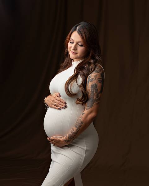 Ensaio de Gestante em estúdio'