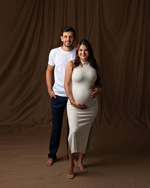 Ensaio de Gestante em estúdio'