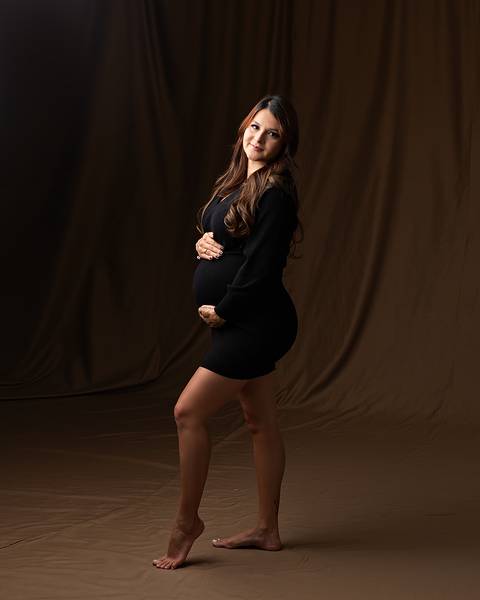 Ensaio de Gestante em estúdio'