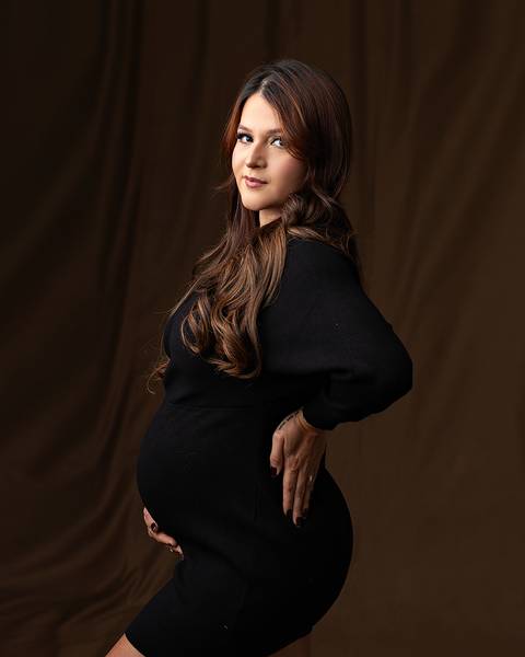 Ensaio de Gestante em estúdio'